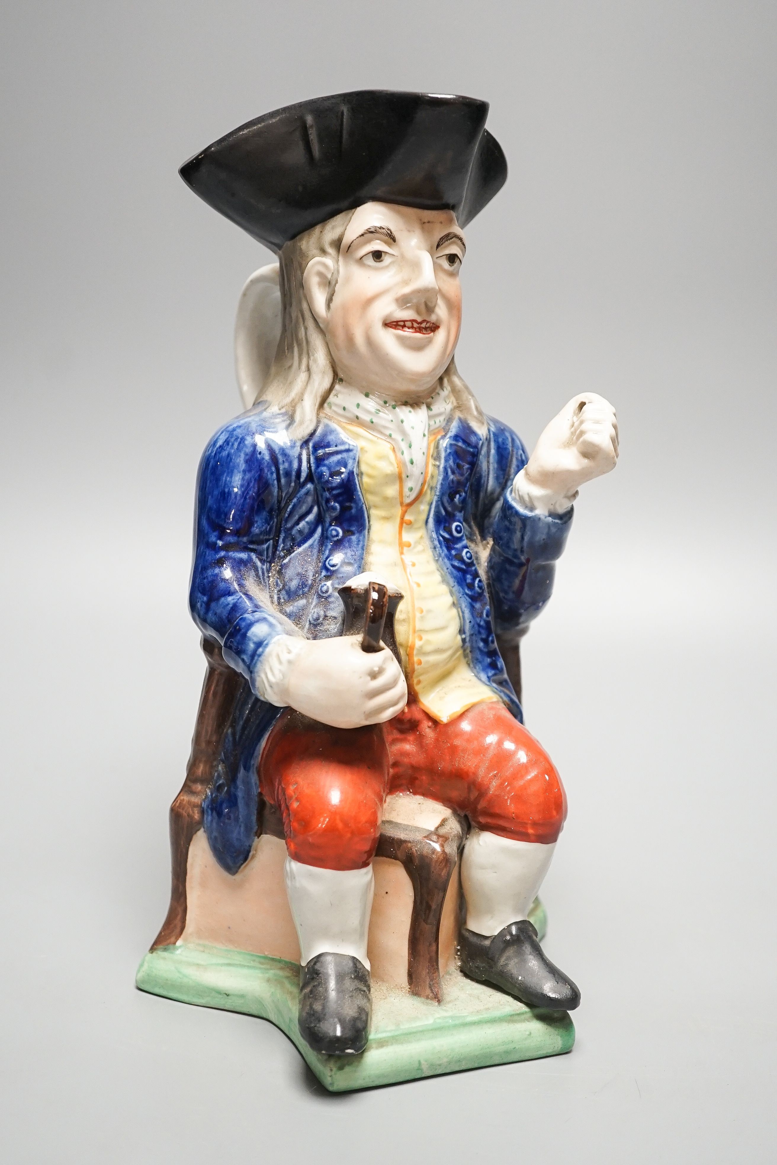 A William Kent Staffordshire ‘Squire’ Toby jug, c.1900, 28cm